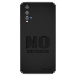 Fekete szilikon tok az alábbi mobiltelefonokra Huawei Nova 5T - No Excuses