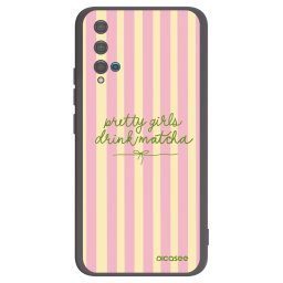 Fekete szilikon tok az alábbi mobiltelefonokra Huawei Nova 5T - Pretty matcha