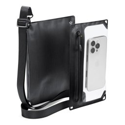 SPIGEN A640 vízhatlan/vízálló tok, AQUA (univerzális, IPX8, vállpánt, 2 zseb, 6.9" méret) FEKETE
