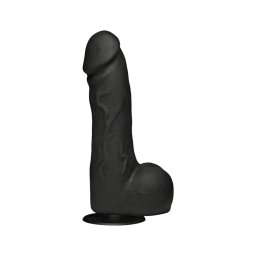 Doc Johnson The Perfect Cock - fekete élethű dildó (19 cm)