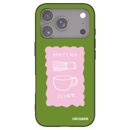 Fekete szilikon tok az alábbi mobiltelefonokra Apple iPhone 18 Pro - Matcha club