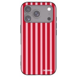 Fekete szilikon tok az alábbi mobiltelefonokra Apple iPhone 18 Pro - Lines red