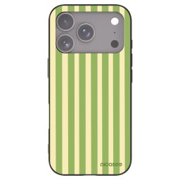 Fekete szilikon tok az alábbi mobiltelefonokra Apple iPhone 18 Pro - Lines Matcha