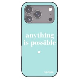 Fekete szilikon tok az alábbi mobiltelefonokra Apple iPhone 18 Pro - Anything is possible
