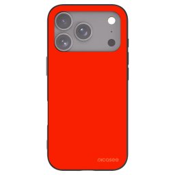 Fekete szilikon tok az alábbi mobiltelefonokra Apple iPhone 18 Pro - Maranello Red