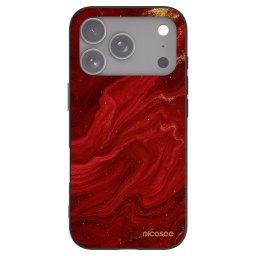 Fekete szilikon tok az alábbi mobiltelefonokra Apple iPhone 18 Pro - Red