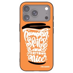 Fekete szilikon tok az alábbi mobiltelefonokra Apple iPhone 18 Pro - Pumpkin coffee