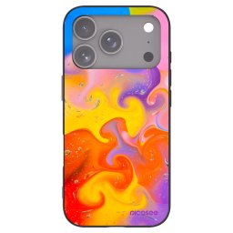 Fekete szilikon tok az alábbi mobiltelefonokra Apple iPhone 18 Pro - Bubbles