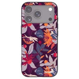 Fekete szilikon tok az alábbi mobiltelefonokra Apple iPhone 18 Pro - Purple Leaf