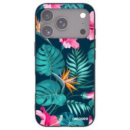 Fekete szilikon tok az alábbi mobiltelefonokra Apple iPhone 18 Pro - Pink Monstera