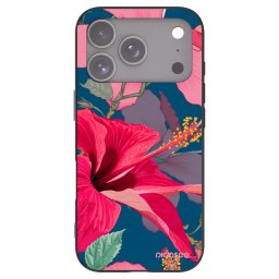 Fekete szilikon tok az alábbi mobiltelefonokra Apple iPhone 18 Pro - Hibiscus