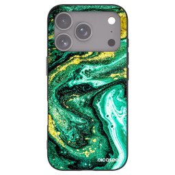 Fekete szilikon tok az alábbi mobiltelefonokra Apple iPhone 18 Pro - Green Gold
