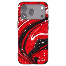 Fekete szilikon tok az alábbi mobiltelefonokra Apple iPhone 18 Pro - Red black