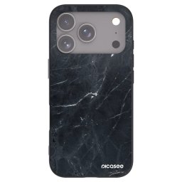 Fekete szilikon tok az alábbi mobiltelefonokra Apple iPhone 18 Pro - Black marble