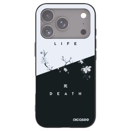 Fekete szilikon tok az alábbi mobiltelefonokra Apple iPhone 18 Pro - Life - Death