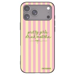 Fekete szilikon tok az alábbi mobiltelefonokra Apple iPhone 18 Pro Max - Pretty matcha
