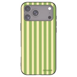 Fekete szilikon tok az alábbi mobiltelefonokra Apple iPhone 18 Pro Max - Lines Matcha