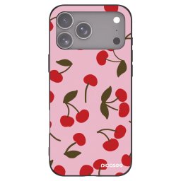 Fekete szilikon tok az alábbi mobiltelefonokra Apple iPhone 18 Pro Max - Cherry