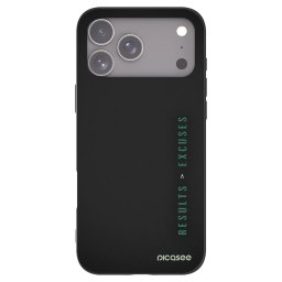 Fekete szilikon tok az alábbi mobiltelefonokra Apple iPhone 18 Pro Max - Results x Excuses