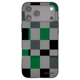 Fekete szilikon tok az alábbi mobiltelefonokra Apple iPhone 18 Pro Max - Block Grid