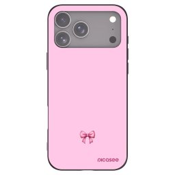 Fekete szilikon tok az alábbi mobiltelefonokra Apple iPhone 18 Pro Max - Blush bow