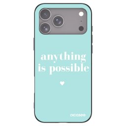 Fekete szilikon tok az alábbi mobiltelefonokra Apple iPhone 18 Pro Max - Anything is possible
