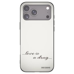 Fekete szilikon tok az alábbi mobiltelefonokra Apple iPhone 18 Pro Max - Love is a drug