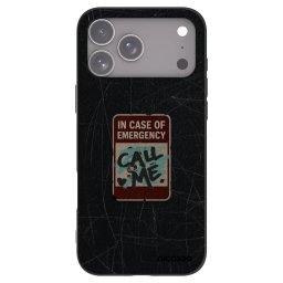 Fekete szilikon tok az alábbi mobiltelefonokra Apple iPhone 18 Pro Max - EMERGENCY