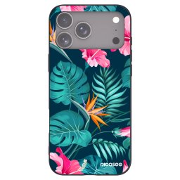 Fekete szilikon tok az alábbi mobiltelefonokra Apple iPhone 18 Pro Max - Pink Monstera
