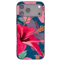 Fekete szilikon tok az alábbi mobiltelefonokra Apple iPhone 18 Pro Max - Hibiscus