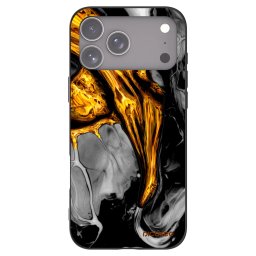 Fekete szilikon tok az alábbi mobiltelefonokra Apple iPhone 18 Pro Max - Black Gold