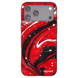 Fekete szilikon tok az alábbi mobiltelefonokra Apple iPhone 18 Pro Max - Red black