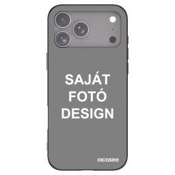 Fekete szilikon tok az alábbi mobiltelefonokra Apple iPhone 18 Pro Max - Saját fotó/motívum