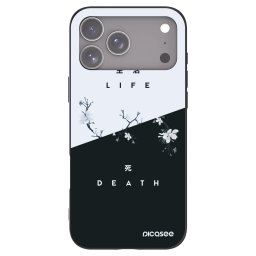 Fekete szilikon tok az alábbi mobiltelefonokra Apple iPhone 18 Pro Max - Life - Death
