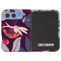 Fashion Case MagSafe Apple iPhone Duo - Purple Leaf