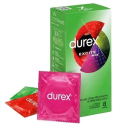 Durex - Excite Mix óvszerválogatás 3-féle óvszerből (8 db)