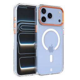 Tactical MagForce 2.0 Cover Apple iPhone 17 Pro Max/18 Pro Max MagSafe hátlap tok, átlátszó/narancssárga