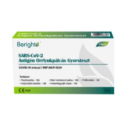 Beright Covid-19 Ag orrlyukpálcás gyorsteszt otthoni felhasználásra 1x