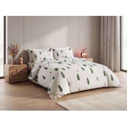 Flanel ágyneműhuzat SKIORA bézs Ágyneműhuzat mérete: 2 db 70 x 90 cm | 200 x 220 cm