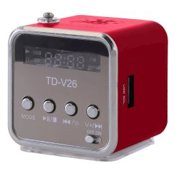 Konyhai mobil rádió FM/AM/bluetooth/USB-s, LED akkumulátoros, piros