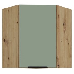 Felső sarokszekrény, aquamarine/artisan tölgy, ARSANY 60x60 GN-72 1F