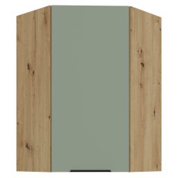 Felső sarokszekrény, aquamarine/artisan tölgy, ARSANY 60x60 GN-90 1F