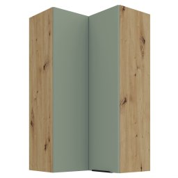 Felső sarokszekrény, aquamarine/artisan tölgy, ARSANY 60x60 GN-108 2F