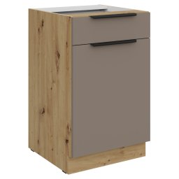Alsó szekrény, sandgrau/artisan tölgy, FRISBO 50 D 1F 1S BB