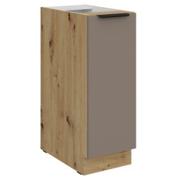 Alsó szekrény kihúzható kosárral, sandgrau/artisan tölgy, FRISBO 30 D CARGO BB