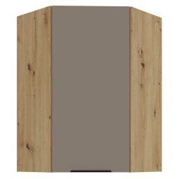 Felső sarokszekrény, sandgrau/artisan tölgy, FRISBO 60x60 GN-90 1F