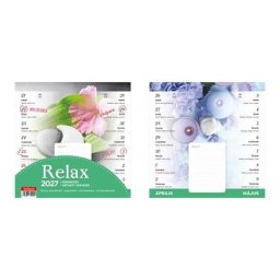 TOPTIMER Naptár, fali, mágneses, kétheti, TOPTIMER, "Relax"