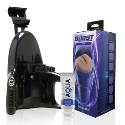 Fleshlight Boost Blow maszturbtor, univerzlis automata adapterrel + 50ml skost - szj