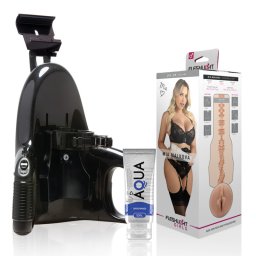 Fleshlight Mia Malkova Lvl Up maszturbtor, univerzlis automata adapterrel + 50ml skost - vagina