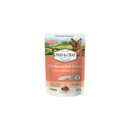Gheda Chat&Chat Wet Sterilized with Salmon 24x100g
